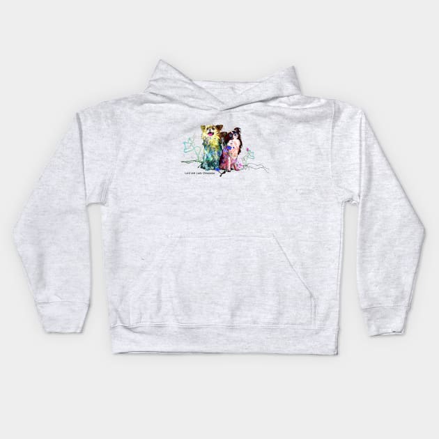 Lord And Lady Chiwowow Kids Hoodie by Miki De Goodaboom
